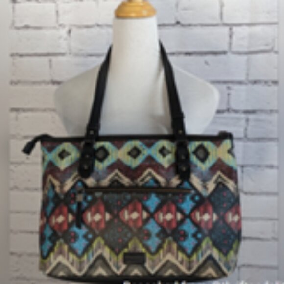 THE SAK Aztec / Bohemian Tote Shoulder Bag Purse - Picture 2 of 9